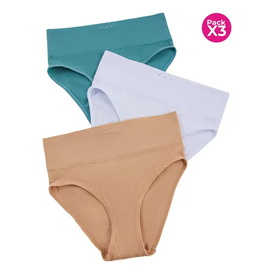 Lili Pink Hipster Seamless Talle Alto Paquete X3 Mj233-019 P