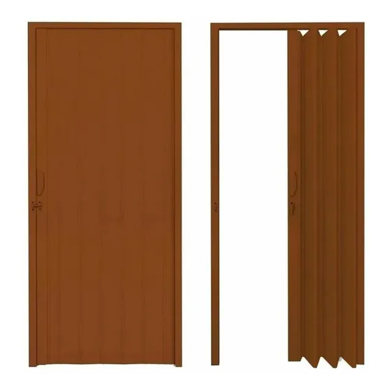 Puerta Plegable Pvc 80x210cm Color Marron 80m