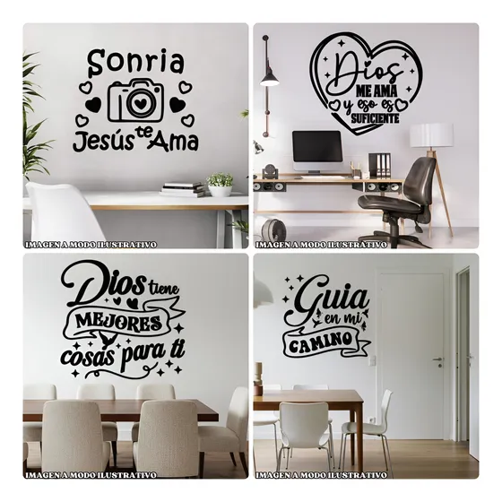 Vinilos Decorativos Religiosos Frases Jesus Dios Te Ama Vari