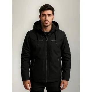 Jaqueta Sarja Masculina Com Capuz RemovĂvel Forrada Jaqueta Sarja Masculina Com Capuz RemovĂvel Forrada