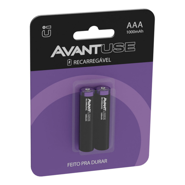 Kit 2 Pilhas Alcalina Palito Aaa 3a 1.5v 1000mah Cod: 408170017 Avant Use Kit 2 Pilhas Alcalina Palito Aaa 3a 1.5v 1000mah Cod: 408170017 Avant Use