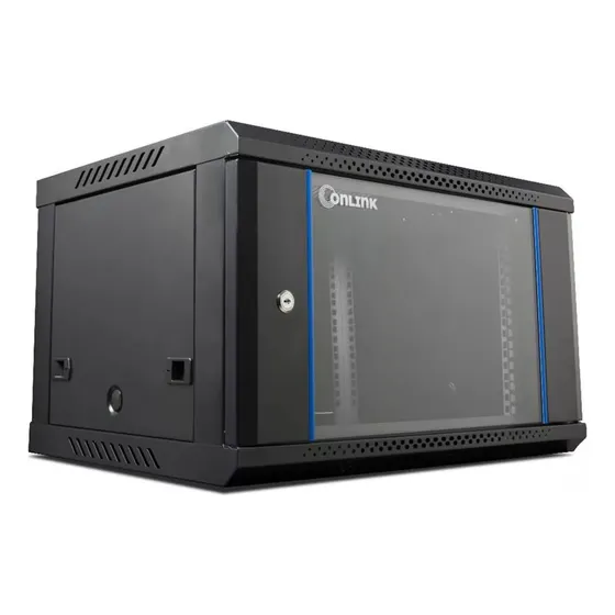 Rack Gabinete Pared Cerrado 6u Fijo 3 Cerraduras 600x450x368