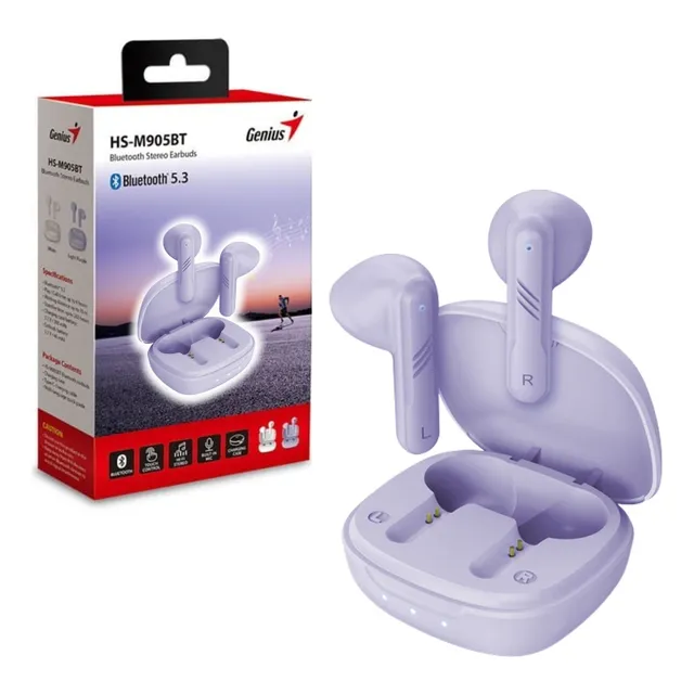 Auriculares Genius Tws Hs-m905bt Violeta