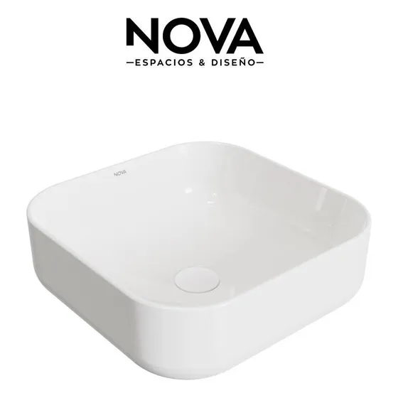 Nova  Lavamanos Art Square Finecraft 39cm Blanco Mate