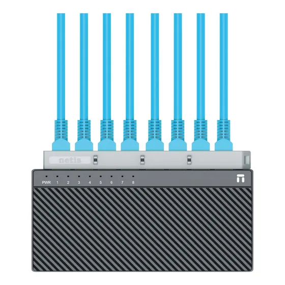 Netis Switch Conmutador St3108c Fast Ethernet 8 Puertos Rj45, Plug And Play.