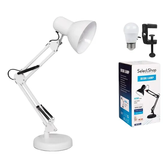 Lámpara De Escritorio Con Abrazadera Tipo C Y Brazo Flexible