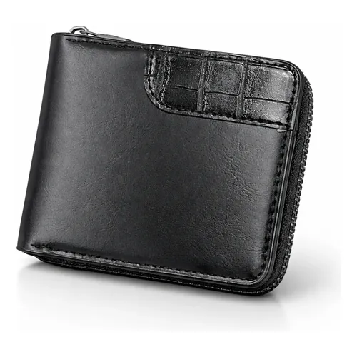 Mens Wallet With Chain Leather Long Bifold Trucker Wallet Vi