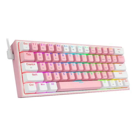 Teclado Mecanico Redragon Fizz Pro Pink/white K616-rgb Us