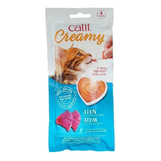 Snacks Premium Para Gatos Catit Creamy Sabor Atún x 4 Tubos