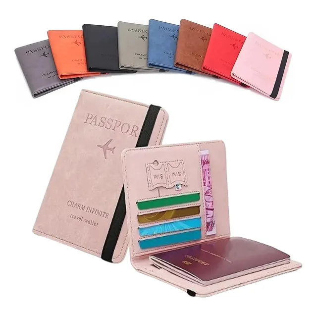 Porta Pasaporte Documentos Funda Protectora Viaje Con Rfid