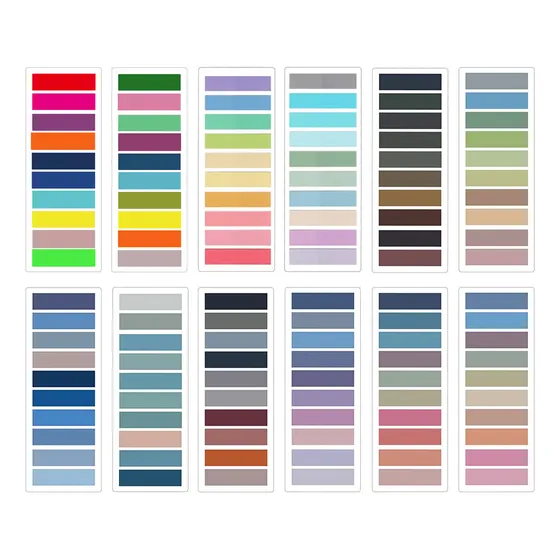 Notas Adhesivas Transparentes De Índice,12 Sets,2400 Piezas