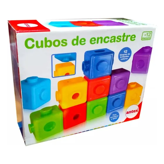 Antex Cubos De Encastre Bebe Didactico Aprendizaje 2283 Color Multicolor