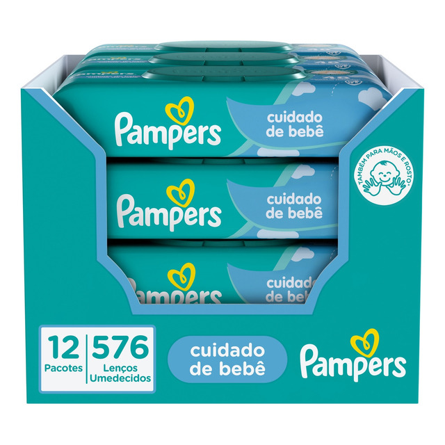 Lenços Umedecidos Cuidado De Bebê 576 Unidades Pampers Lenços Umedecidos Cuidado De Bebê 576 Unidades Pampers