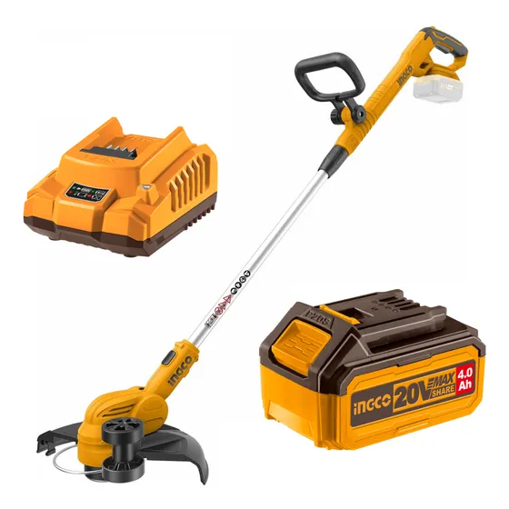 Bordeadora 20v Ingco Ajustable, Liviana - Batería Y Cargador