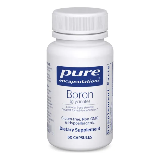 Suplemento De Boro (glicinato) De Pure Encapsulations 60 Cáp