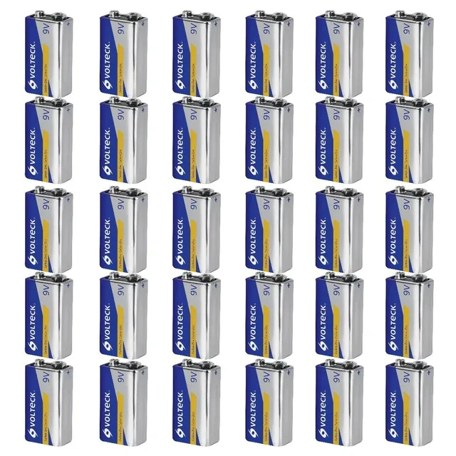 Kit De 30 Pila Cuadrada 9v Blister Volteck Zinc-carbon