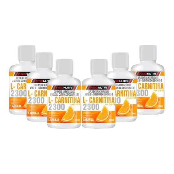 6x L-carnitina Pote De 480ml - Fisionutri