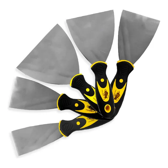 Pack 5 Espatula Empastar Flexible Mango Fibra Construcción