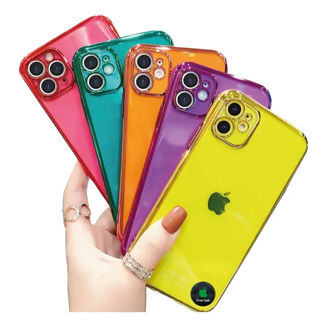 Carcasa Case Funda Estuche Forro Protector Tipo Neón De Lujo Y Alta Resistencia Parachoques O Bumper En Tpu Flexible Para Celulares Apple iPhone