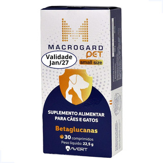 Macrogard Pet Small Size Avert 30cp Betaglucanas Cães Gatos Macrogard Pet Small Size Avert 30cp Betaglucanas Cães Gatos
