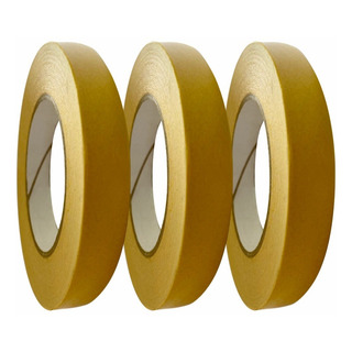 2 Rolos Fita Duplas Face Crepada 12x30 Cola Carpete 2 Rolos Fita Duplas Face Crepada 12x30 Cola Carpete