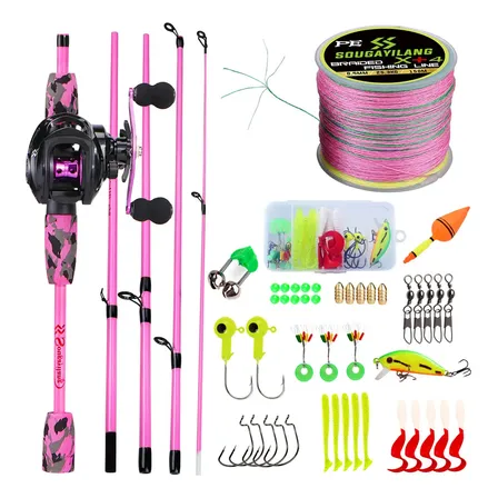 Vara De Pesca Completo 1.70m + Carretilha E Linha+acessórios