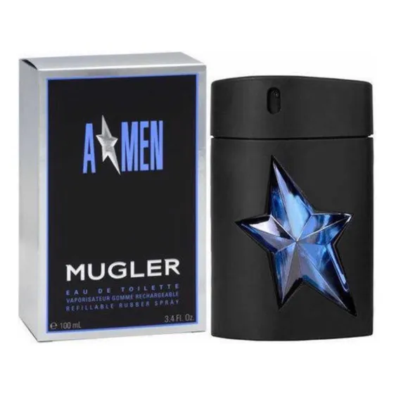 Thierry Mugler A*men Rubber Flask Edt 100ml Para Masculino Recarregável
