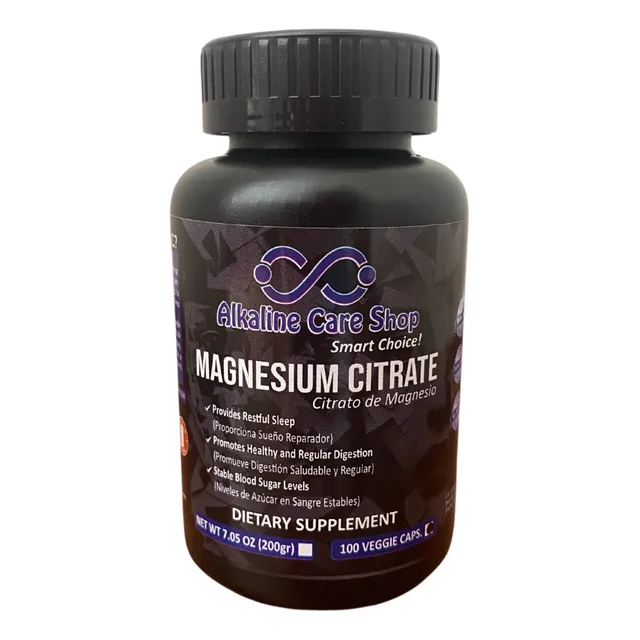Citrato De Magnesio 100 Cápsulas Alkaline Care Natural