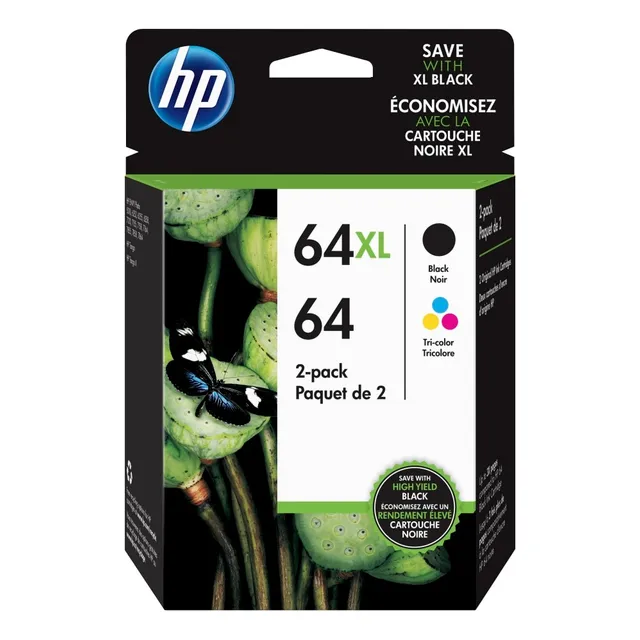 Original Hp Ink Cartucho Impresora Tinta 64xl 2-pack