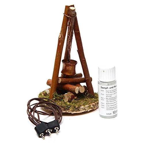 Pesebre De Campamento Con Humo 4,5v H. 11x7cm