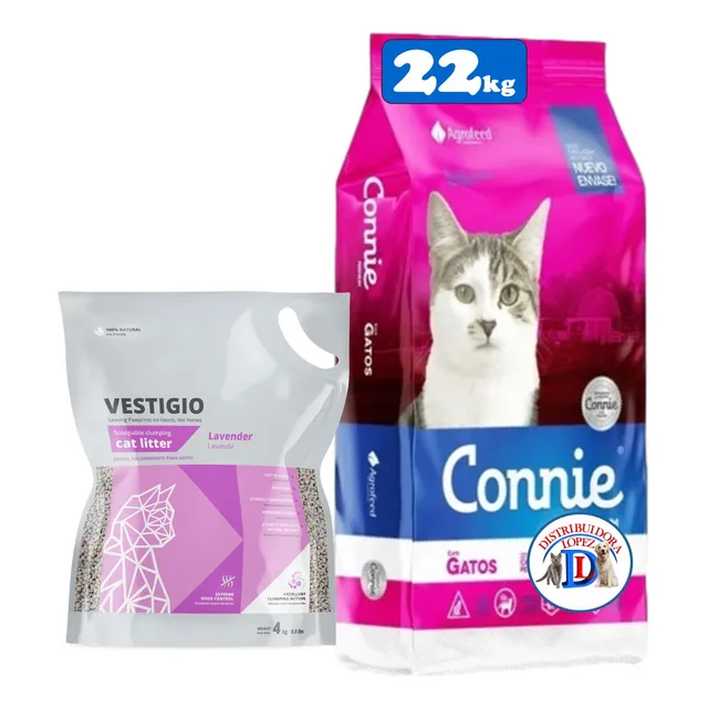 Connie Alimento Para Gato 22kg - Sabor Delicioso