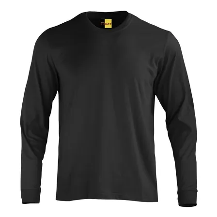 Polera Manga Larga Algodon Cuello Redondo