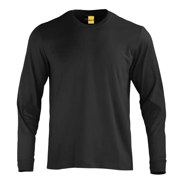 Polera Manga Larga Algodon Cuello Redondo