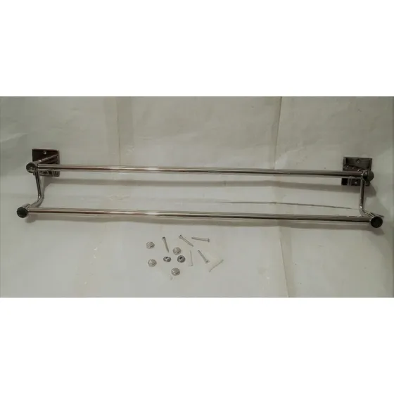 Toallero De Barra Doble 24 PuLG. - 60 Cm Cromado