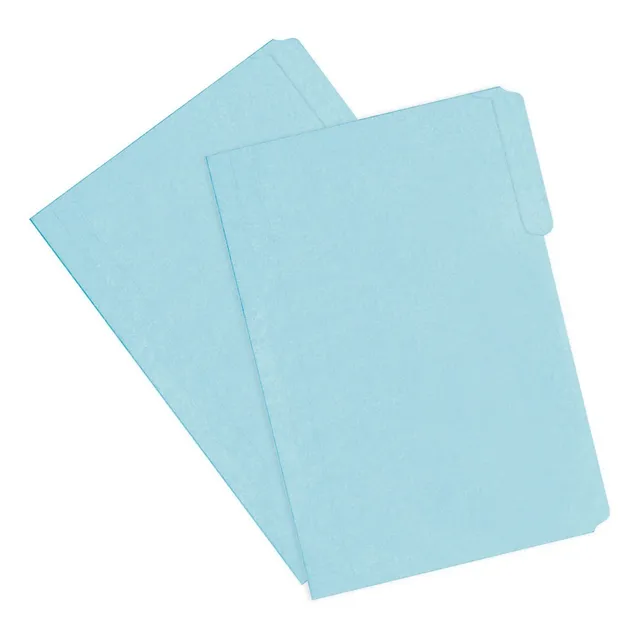 Folder Tamaño Carta Azul Pastel C/100 Piezas