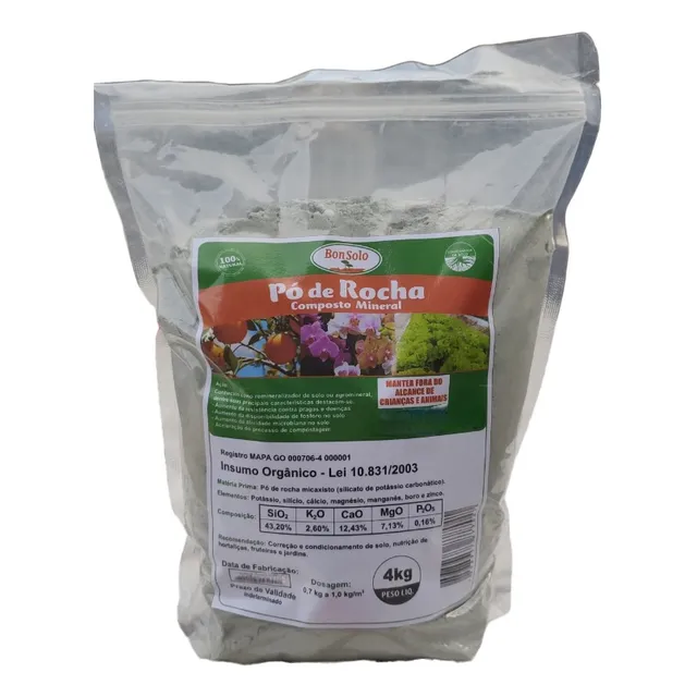 4kg PĂł De Rocha Bon Solo Para Plantas 4kg PĂł De Rocha Bon Solo Para Plantas