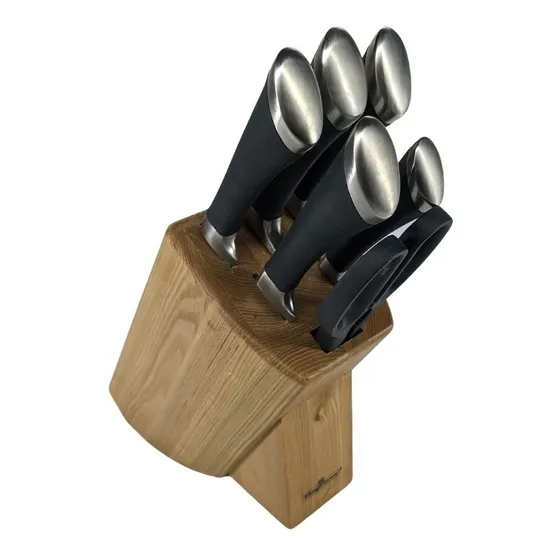 Juego De Cuchillos Magefesa Grip /6 Pzas/tijera Y Base/32100