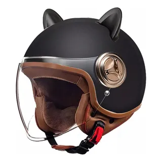 G Casco De Moto Con Orejas Gato Para Hombres Y Mujeres G Casco De Moto Con Orejas Gato Para Hombres Y Mujeres
