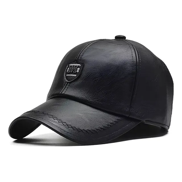 Gorra De Béisbol De Cuero Pu Ajustable Cachucha En Pu