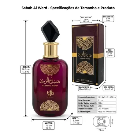 PERFUME SABAH AL WARD AL WATANIAH AL WATANIAH FEMININO ORIGINAL EAU DE PARFUM