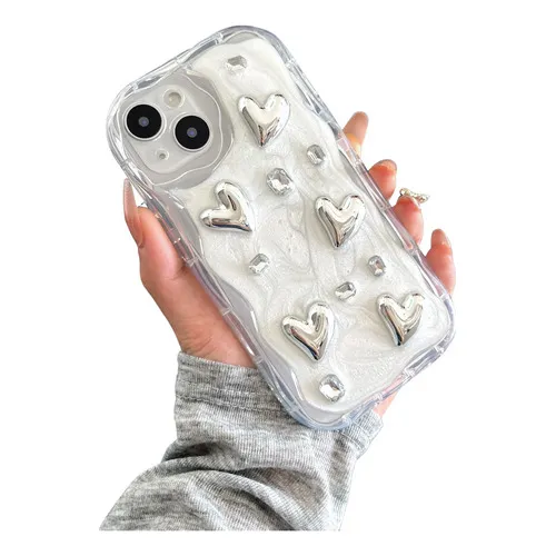 Funda Para iPhone Uso Rudo Preciosa 3d Con Forma De Corazón