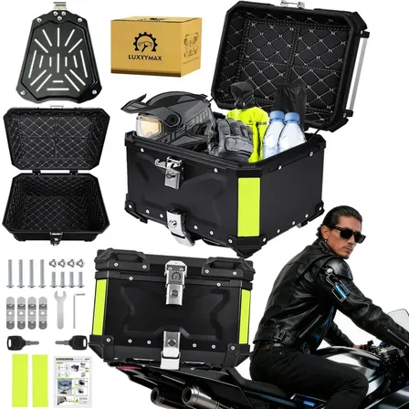 Baú Bauleto 57 Litros Aluminio Base Universal Todas As Motos