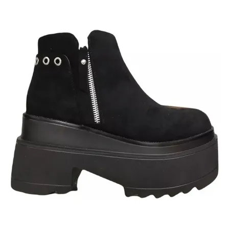 Bototo Mujer Con Plataforma En Gamuza Y Tachas N18