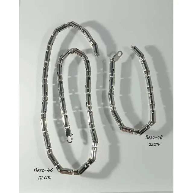 Cadena Y Pulsera Stainless Steel (juego) Acero Inoxidable 