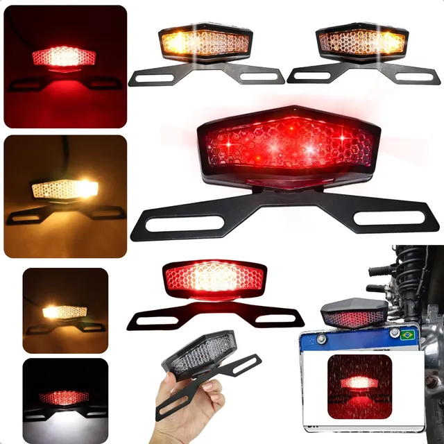 Lanterna Traseira Led Com Seta Embutida Universal