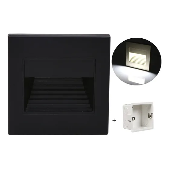 Lampara Led Escalera Pared Cortesía Empotrable Foco 1.5w
