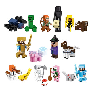 Mine Craft Mini Bloques Construcción Juguete Niños 16 Figura Mine Craft Mini Bloques Construcción Juguete Niños 16 Figura