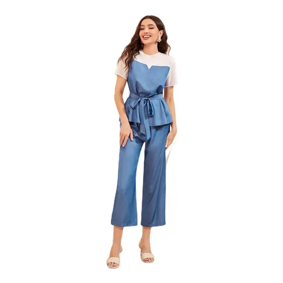 Conjunto Dama Shein Pantalon Lazo Set