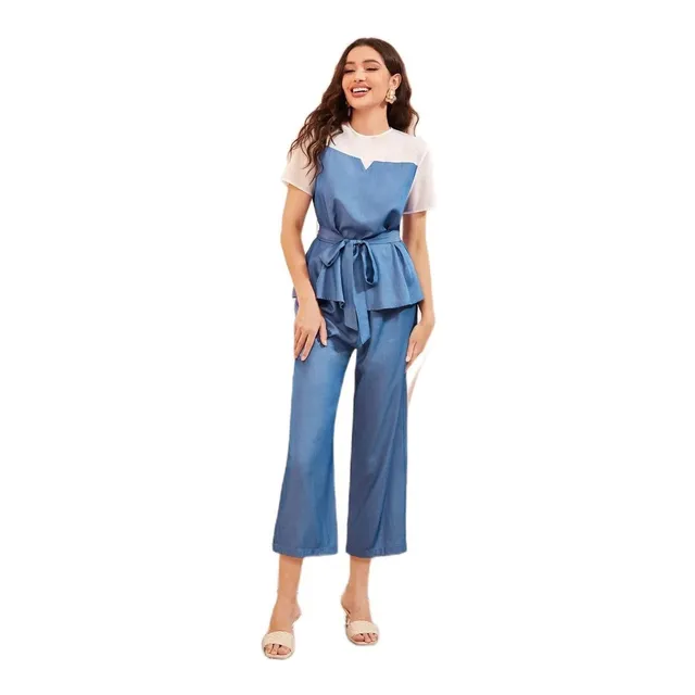 Conjunto Dama Shein Pantalon Lazo Set