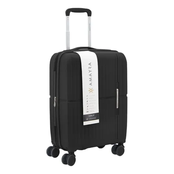 Valija Carry On Cabina Maleta Para Viaje Avion 20 Pulgadas Con Fuelle Expandible Amayra 67.8017 Color Negro